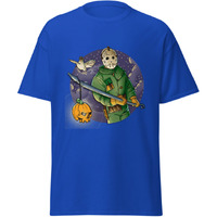 Halloween Jason With Spear Fashion Red T-Shirt Merchyprint  Size M(D0102Hgd4Wg)