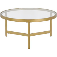 32 Gold Glass Round Coffee Table