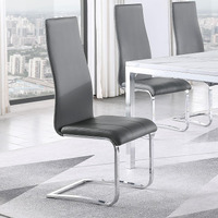 Grey And Chrome High Back Side Chairs (Set Of 4)