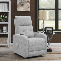 Grey Tufted Power Lift Recliner