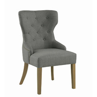 Grey And Rustic Smoke Tufted Dining Chair