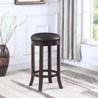 Dark Brown And Medium Brown Swivel Bar Stools (Set Of 2)