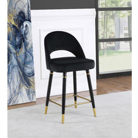 Black Open Back Counter Height Stools (Set Of 2)