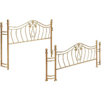 Antique Brushed Gold Metalwork Headboard And Footboard