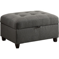 Grey Storage Ottoman