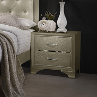 Champagne Nightstand With 2 Drawers