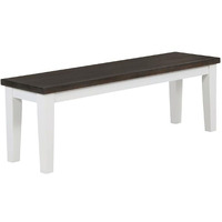 White And Espresso Rectangular Dining Bench