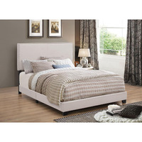 Ivory Twin Bed With Nailhead Trim