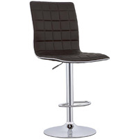 Waffle Black And Chrome Adjustable Bar Stool (Set Of 2)