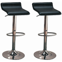 Black And Chrome Backless Bar Stool