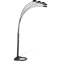 Satin Black 5-Light Floor Lamp