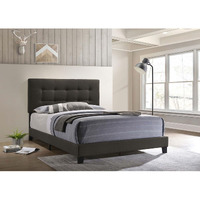 Charcoal Tufted Full Panel Bed