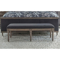 Chacoal Grey Upholstered Bench