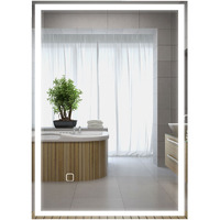 Homcom Dimmable Bathroom Mirror With Led Lights  3 Colors & Defogging