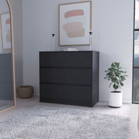 Black 3-Drawer Dresser