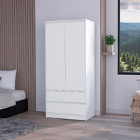 White 2-Drawer Armoire