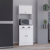 White 2-Cabinet Kitchen Pantry