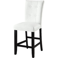 White And Black Tufted Back Counter Height Stools (Set Of 2)