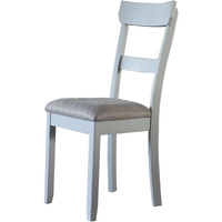 Two Tone Grey And Pearl Grey Ladder Back Side Chairs (Set Of 2)