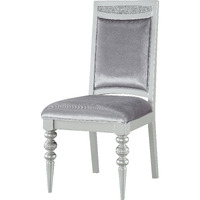 Grey And Platinum Upholstered Side Chairs (Set Of 2)