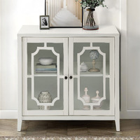 White Console Table With 2 Doors