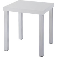 White High Gloss And Chrome End Table