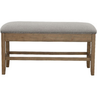 Grayson - Counter Storage Bench With Nailhead - Dark Brown