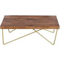 Walter - Brass Inlay Cocktail Table - Brown