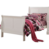 White Twin Sleigh Bed