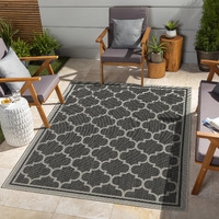 Sunshine Gc_Har2005 Anthracite 7 Ft. 10 In. X 10 Ft. 3 In. Indoor/Outdoor Area Rug