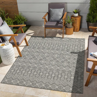 Sunshine Gc_Har2021 Silver 7 Ft. 10 In. X 10 Ft. 3 In. Indoor/Outdoor Area Rug