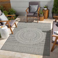 Sunshine Gc_Har2018 Silver 7 Ft. 10 In. X 10 Ft. 3 In. Indoor/Outdoor Area Rug