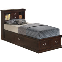 Glory Furniture Louis Phillipe G3125B-Tsb Twin Storage Bed   Cappuccino