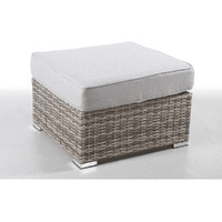 Fully Assembled Outdoor Ottoman With Cushion