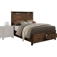 Oak Queen Bed With Storage