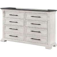 Transitional Style 8- Drawer Dresser Made With Wood In Antique White