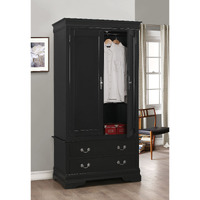 Elegant Black Traditional Armoire