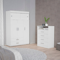 Omaha 2-Piece Armoire And Dresser  White