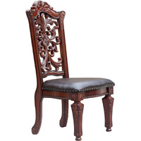 Brown And Cherry Side Chair With Nailhead Trim (Set Of 2)