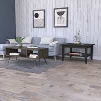 Bouse 2-Piece Coffee Table Set In Black And Charcoal