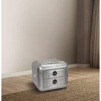 Aluminum 2-Drawer End Table