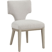 Ivory And Champagne Side Chair With Padded Seat (Set Of 2)