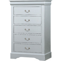 Platinum 5-Drawer Chest With Metal Handles