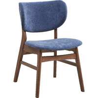 Blue And Walnut Padded Side Chair (Set Of 2)