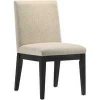 Beige And Black Padded Side Chair (Set Of 2)