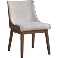 White And Brown Side Chair (Set Of 2)