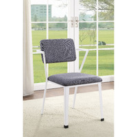 Grey And White Dining Chair With Padded Seat (Set Of 2)