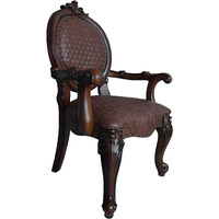 Brown And Cherry Arm Chair With Nailhead Trim (Set Of 2)