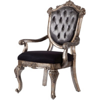 Silver Grey And Antique Platinum Tufted Arm Chair (Set Of 2)