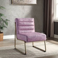 Wisteria Accent Chair With Metal With Sled Base